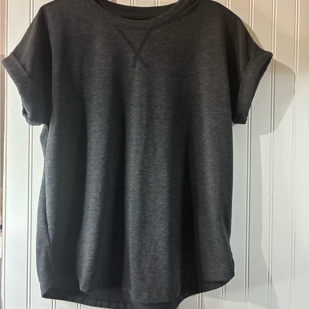 Maurices Charcoal Gray Short Sleeve Top